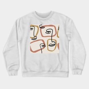 One Line Face Crewneck Sweatshirt